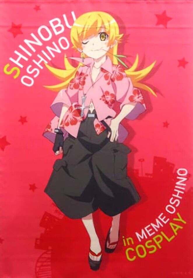 Bakemonogatari 51 x 72 cm Tapestry Shinobu Oshino Meme Costume 
