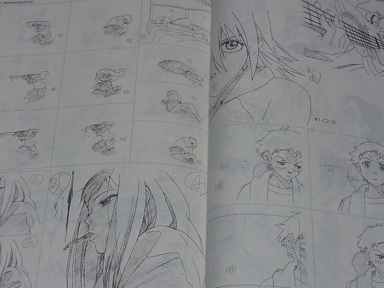 3-7 Days from Japan FLCL Key Frame Art Collection GROUND WORK OF FLCL 222 page 