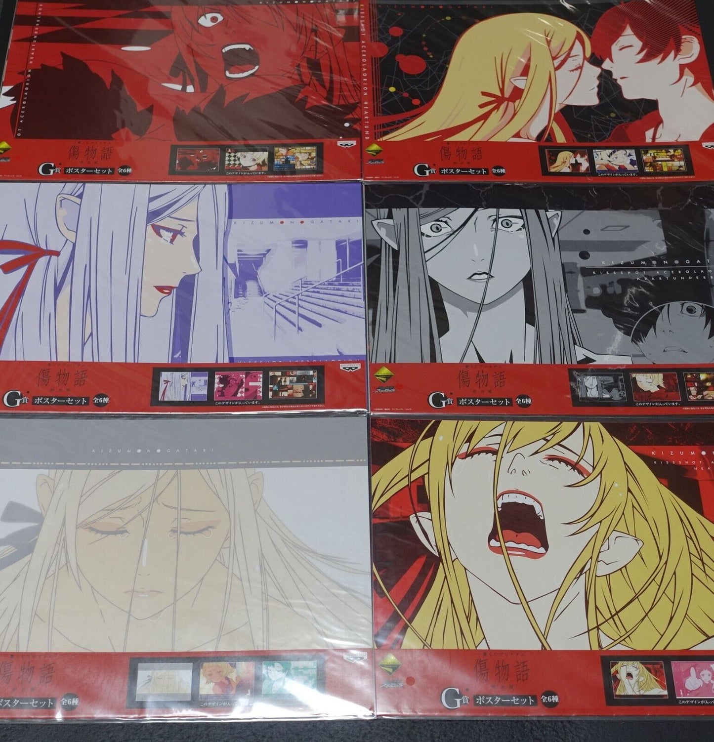 Bakemonogatari 42 x 29.5cm Poster Kizumonogatari 18 pieces set 