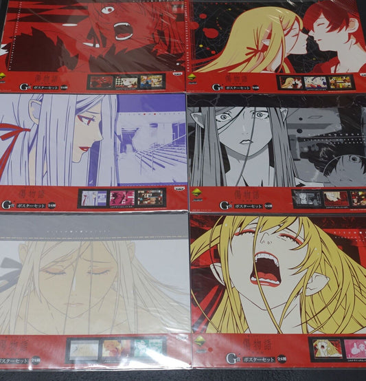 Bakemonogatari 42 x 29.5cm Poster Kizumonogatari 18 pieces set 