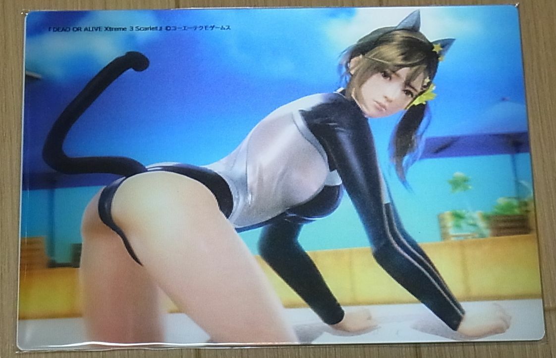 Dead Or Alive Xtreme3 Scarlet Lenticular 3D effect card set Lei Fang & Misaki 