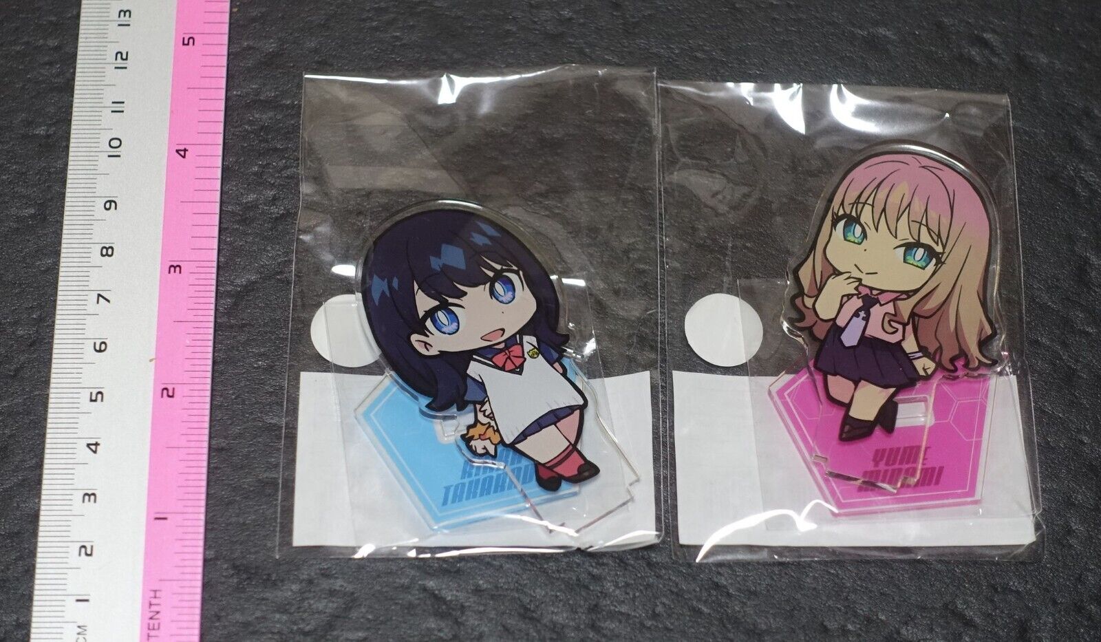 TSUBURAYA Gridman Universe Acrylic Stand Figure Key Chain Rikka & Yume Dynazenon 