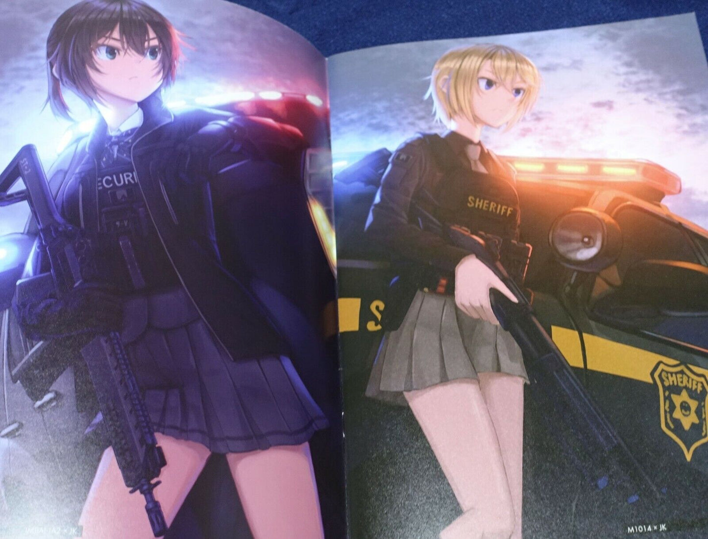 Maruyaki Salmon Color Art Book ARMED SCHOOL GIRLS ILLUSTRATIONS GUN x JK 4 