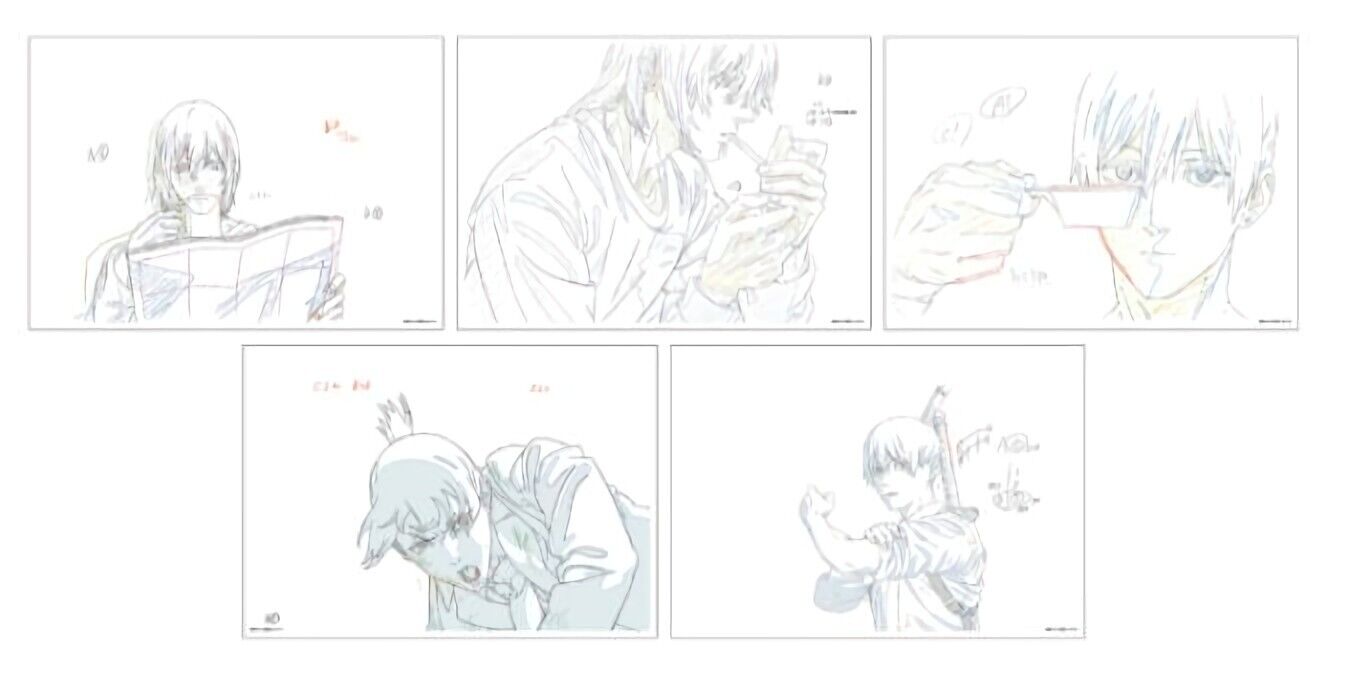 Chainsaw Man Exhibition Event Item Reproduction Key Frame Art Sheet Set Aki 