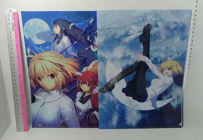 Tsukihime A piece of blue glass moon PVC Art Sheet Clear File 4 piece set 
