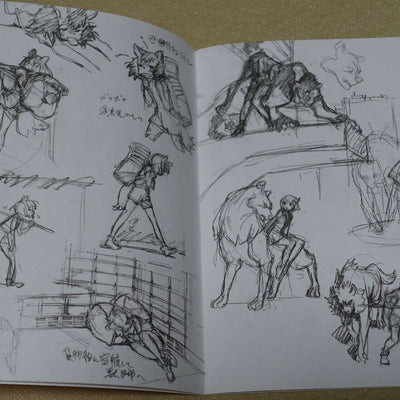 Yoh Yoshinari BNA Animation ROUGH DESIGN ART WORK NOTE BOOK 