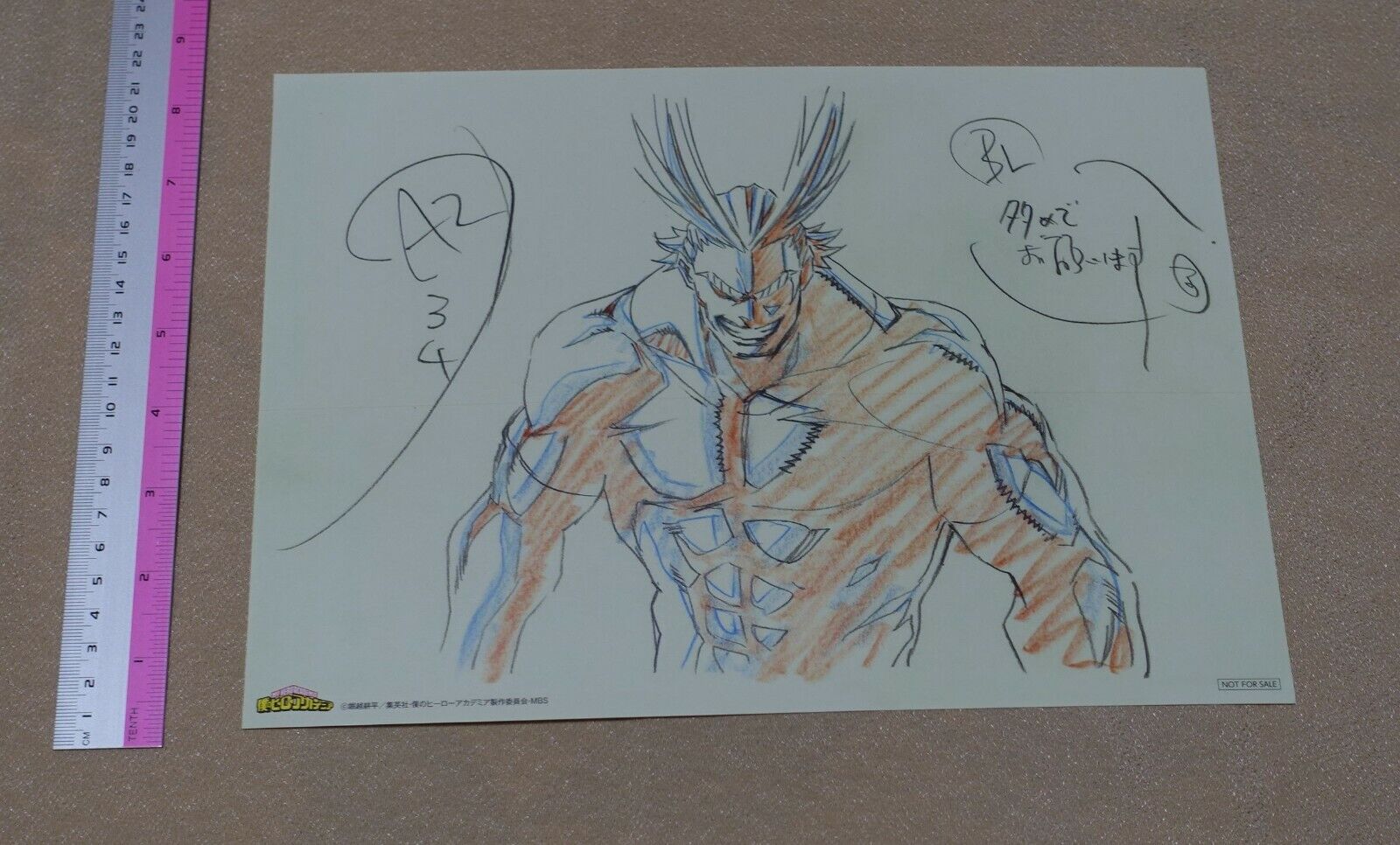 My Hero Academia Print Key Frame Art Sheet ALL MIGHT A 