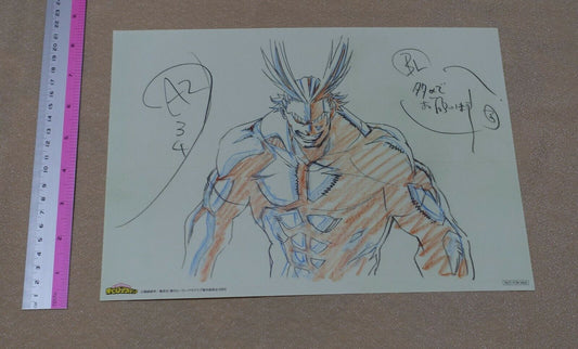 My Hero Academia Print Key Frame Art Sheet ALL MIGHT A 