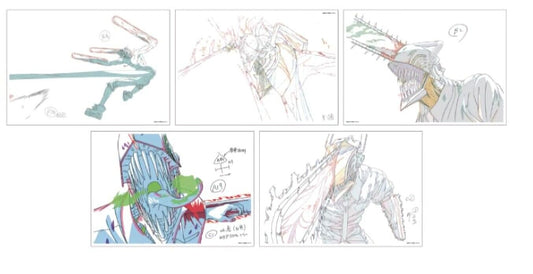 Chainsaw Man Exhibition Event Item Reproduction Key Frame Art Sheet Set 