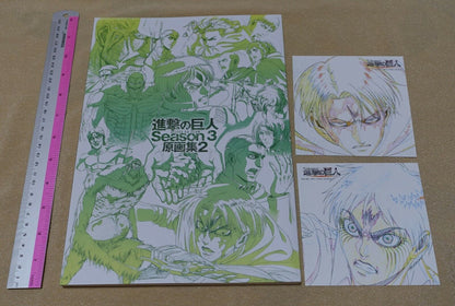 Attack on Titan Animation Season 3 Key Frame Art Work Book vol.2 with Art Card 