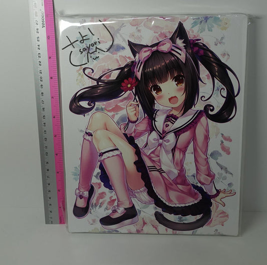 Sayori NEKO PARA Campus Art Board with Hand Drawn Autograph Chocola 