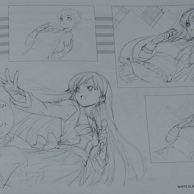 AQUAPLUS Hisashi Katawa White ALBUM Illustration Book Rare 