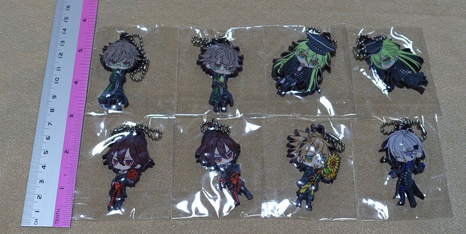 AMNESIA Character Rubber Key Chain 8 Set 