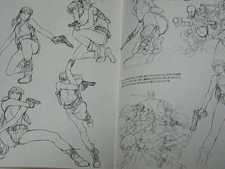 Rei Hiroe BLACK LAGOON Mini Rough Sketch Book RARE 