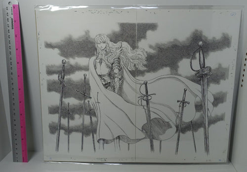 BERSERK Exhibition Item Reproduction of Original Picture Griffith in the Hill of 