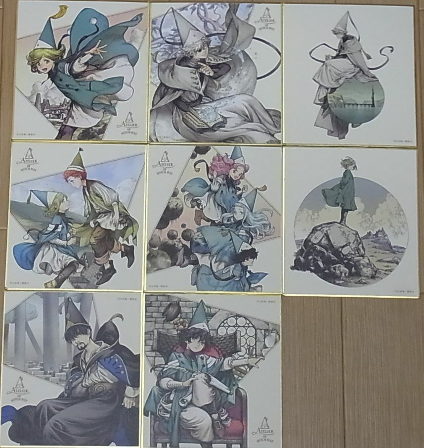 Kamome Shirahama ATELIER OF WITCH HAT Shikishi Art Board Complete 8 Set 