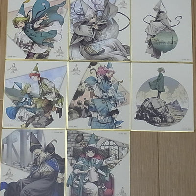 Kamome Shirahama ATELIER OF WITCH HAT Shikishi Art Board Complete 8 Set 