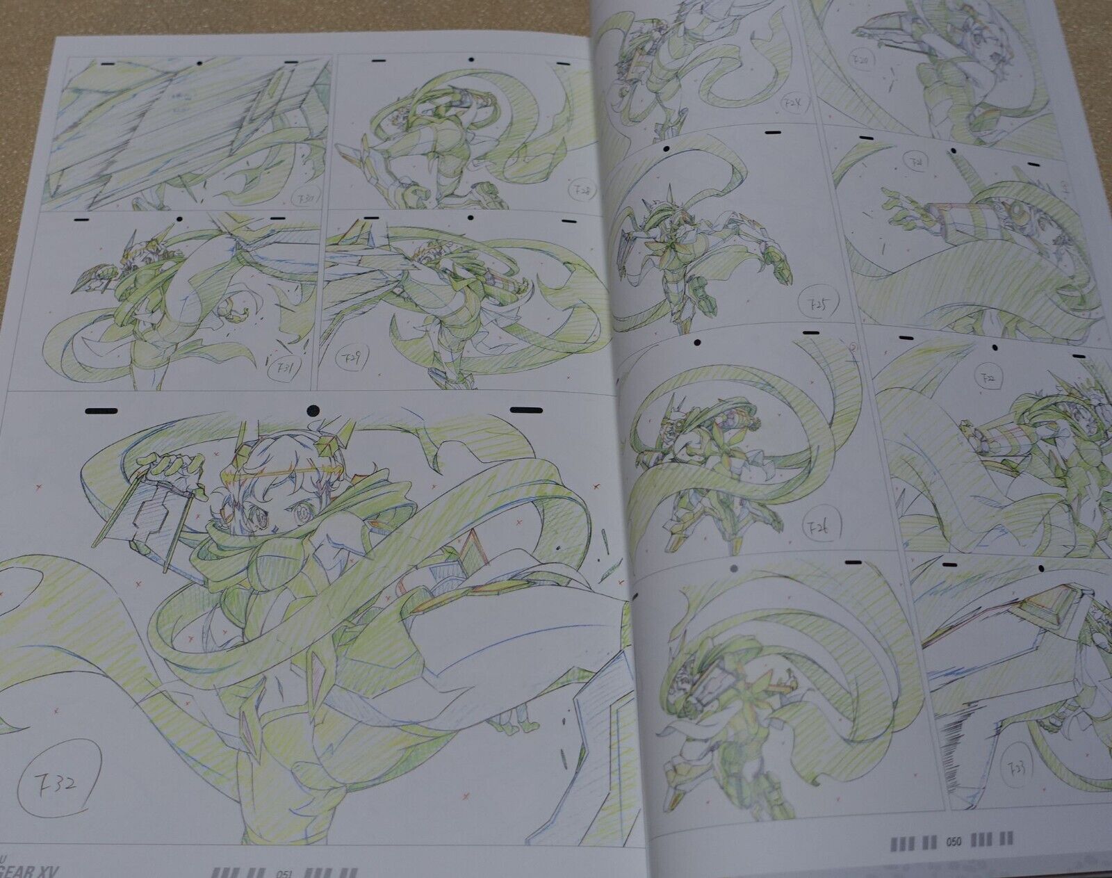 SENKI ZESSHOU SYMPHOGEAR XV KEY ANIMATION ART WORK BOOK SET 