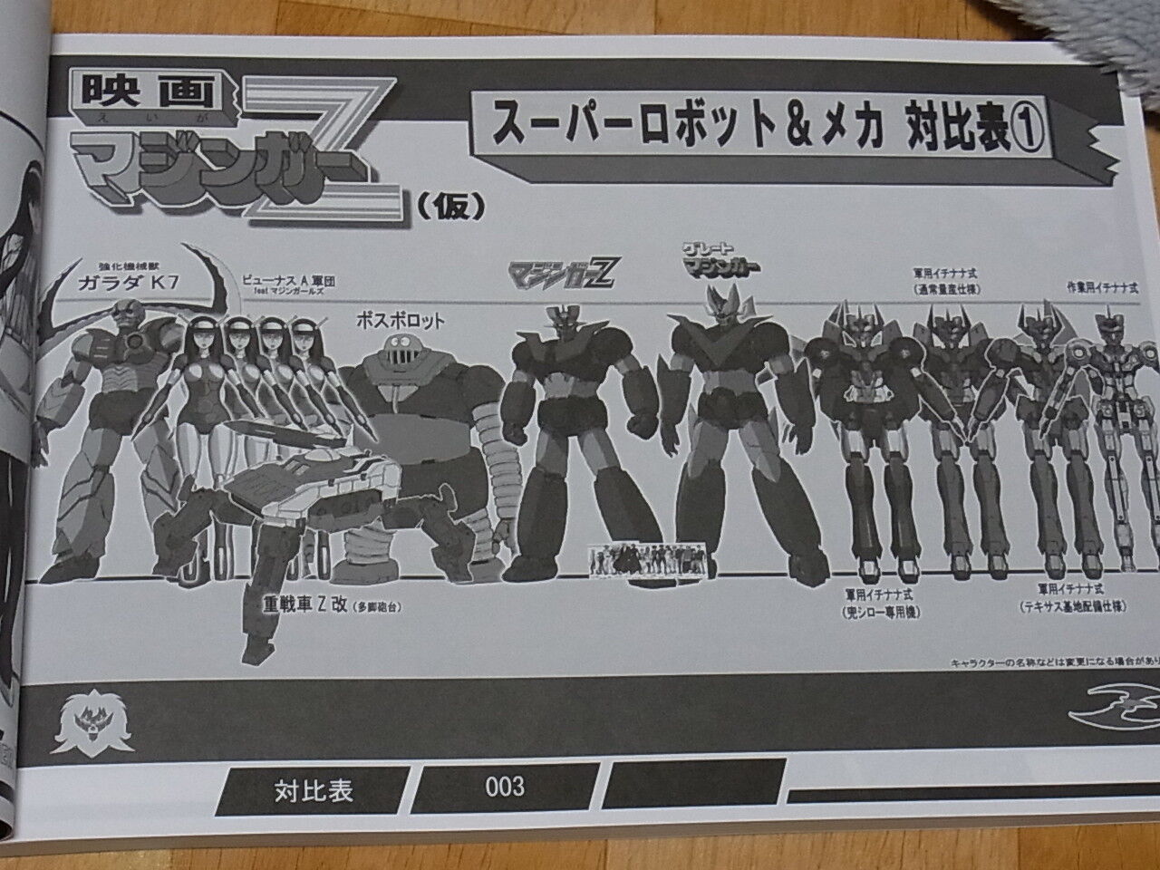 MAZINGER Z INFINITY Movie Character & Mechanic Setting Art Book 206page 