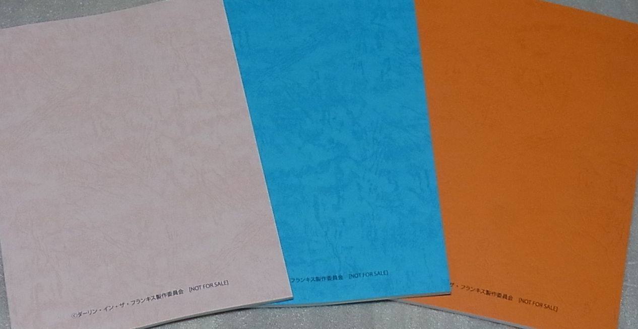 Darling in the Franxx Scenario Script Book Episode 22-24 SET 