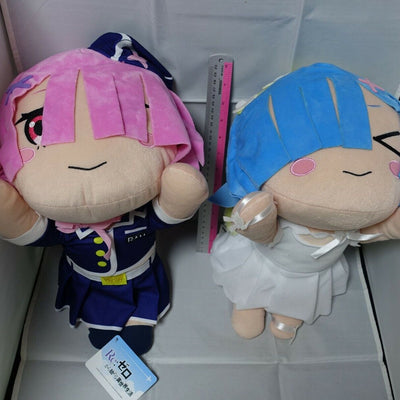 Re:Zero Flight Attendant Ram and Angel Rem Big Plush Doll Plushie Stuffed 