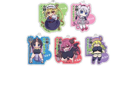 Miss Kobayashi's Dragon Maid Maid 5 Acryl Key Chain Complete Set C96 