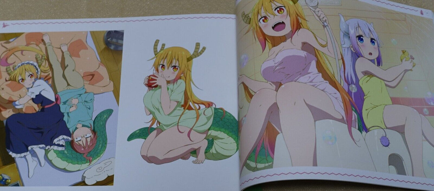 Kyoto Animation Miss Kobayashi's Dragon Maid Setting & Key Frame Art Book Set 