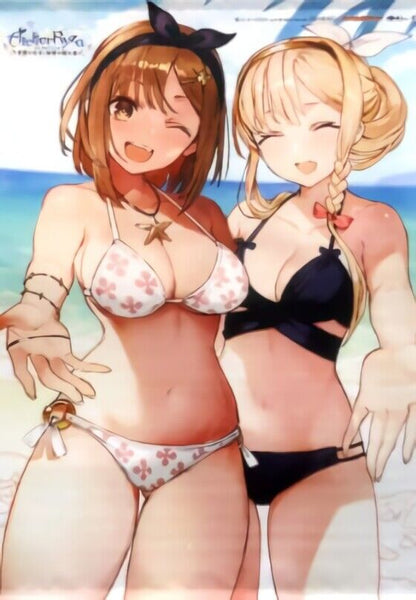 Atelier Ryza B2 Size Tapestry Wall Scroll REISALIN & KLAUDIA F Ryza2 Bikini 