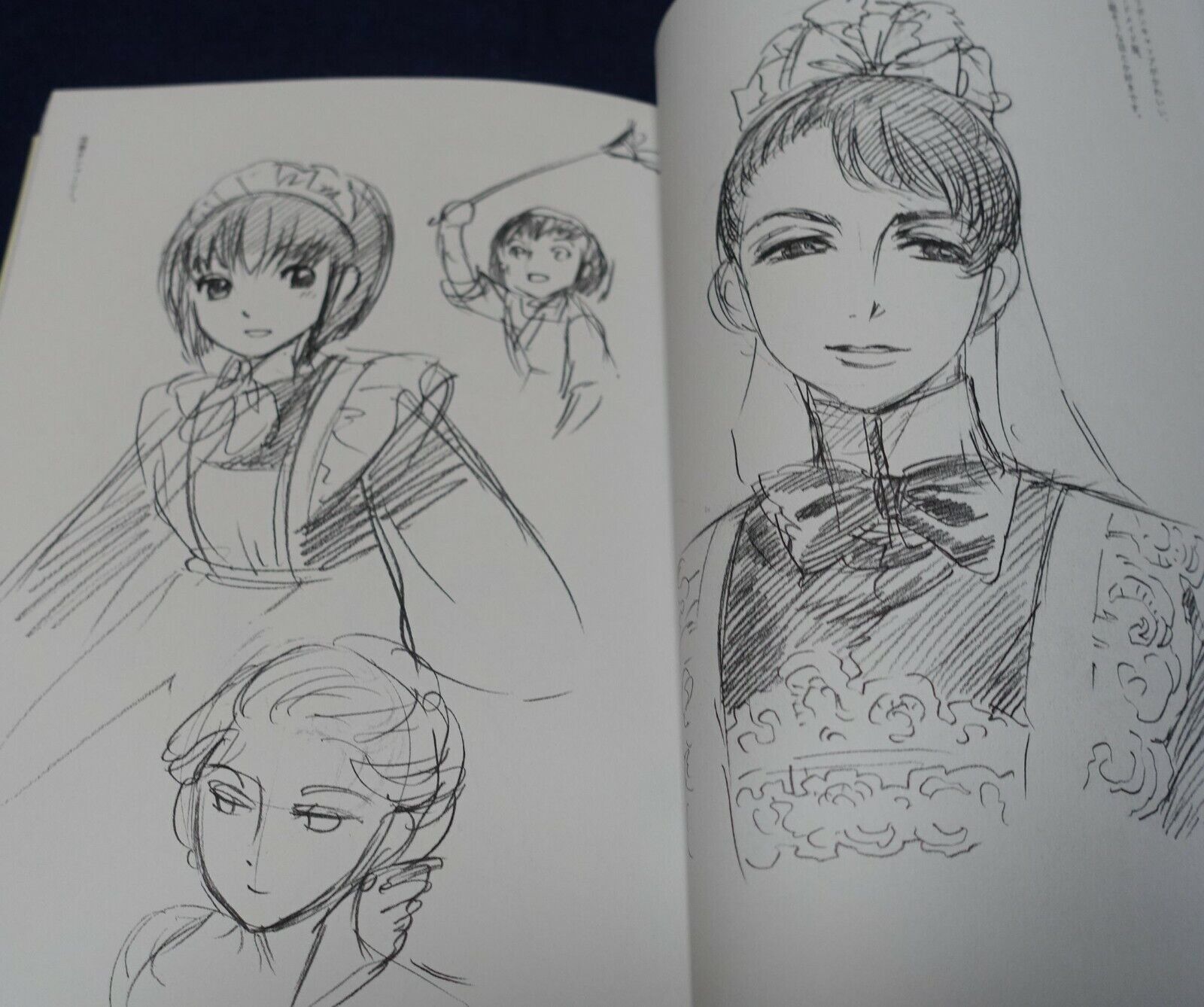 Kaoru Mori Rough Illustration Art Book SCRIBBLES vol.1 & 2 Set with Art Card 
