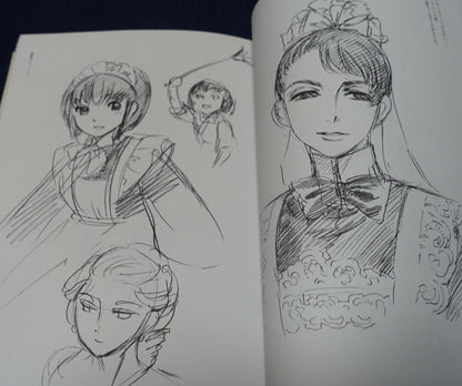 Kaoru Mori Rough Illustration Art Book SCRIBBLES vol.1 & 2 Set with Art Card 