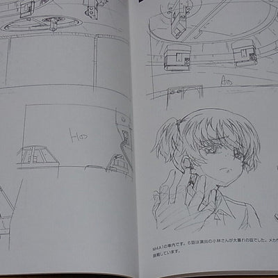 Girls und Panzer Animation Staff Illustration & Setting Art Book 3 set 