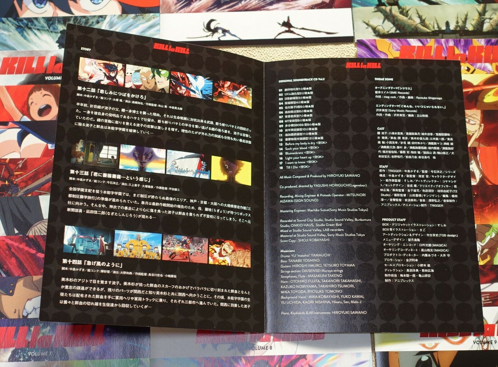 KILL LA KILL Animation Disc Information Booklet vol.1-9 Complete Set 