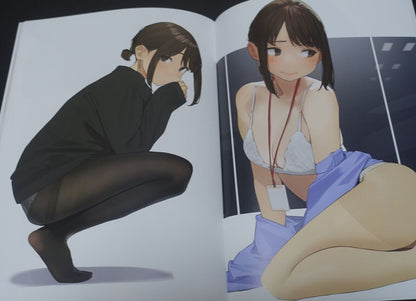 Yom Ganbare Doki-chan Douki Chan PIN-UPS Color Art Book & PVC Art Sheet 
