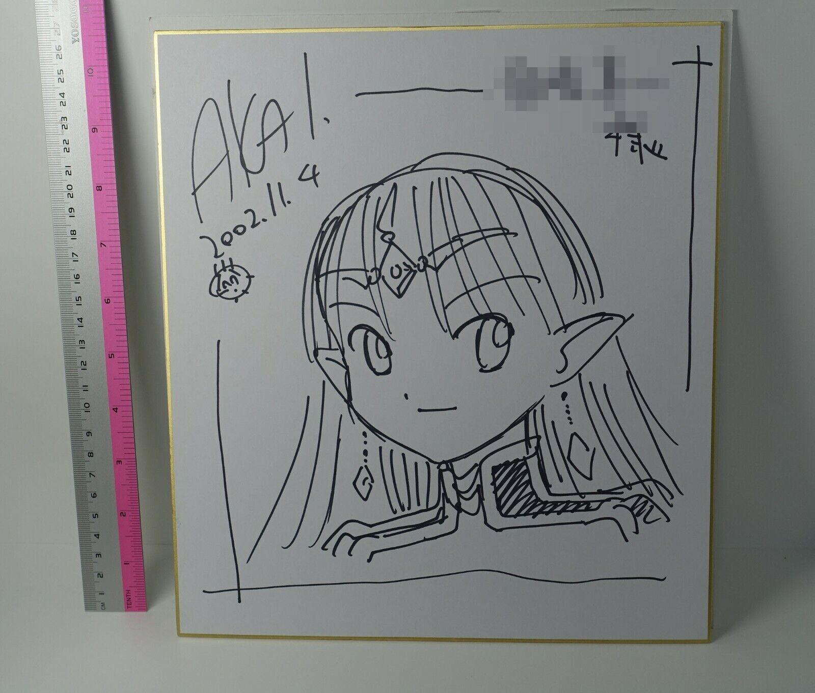 Takami Akai Hand Drawn Shikishi Art Board Crest of the Stars Abriel Lafiel 
