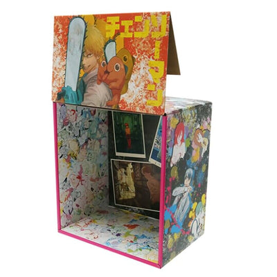 Chainsawman Japanese Comic Paper Storage Box with Character Bookmark x5 