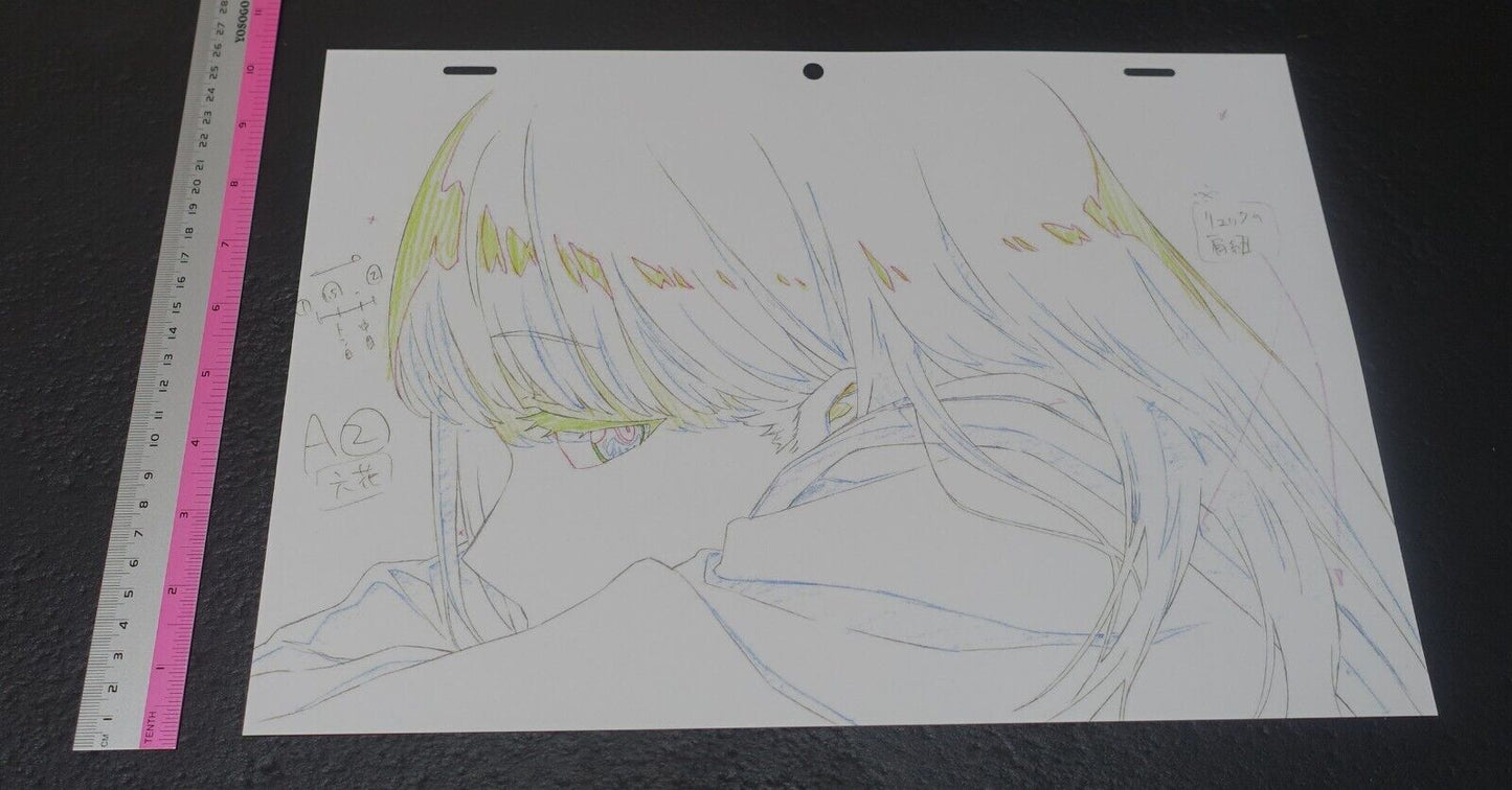 SSSS.GRIDMAN Reproduction Key Frame Art Sheet Rikka A 