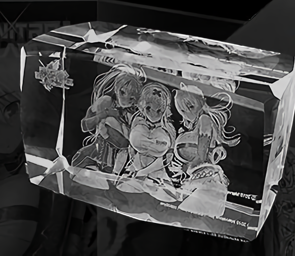 NITRO PLUS BLASTERZ HEROINES INFINITE DUEL 3D CRYSTAL ART 