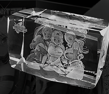 NITRO PLUS BLASTERZ HEROINES INFINITE DUEL 3D CRYSTAL ART 