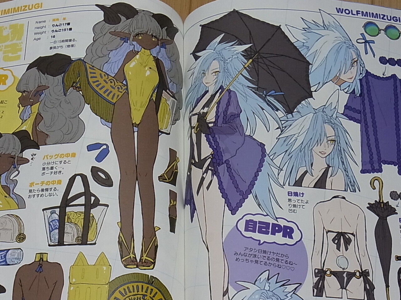 WADA ARCO RCOWADA Beast Ear Girls Swim Suit Color Art Book Kemomimizugi3 C96 