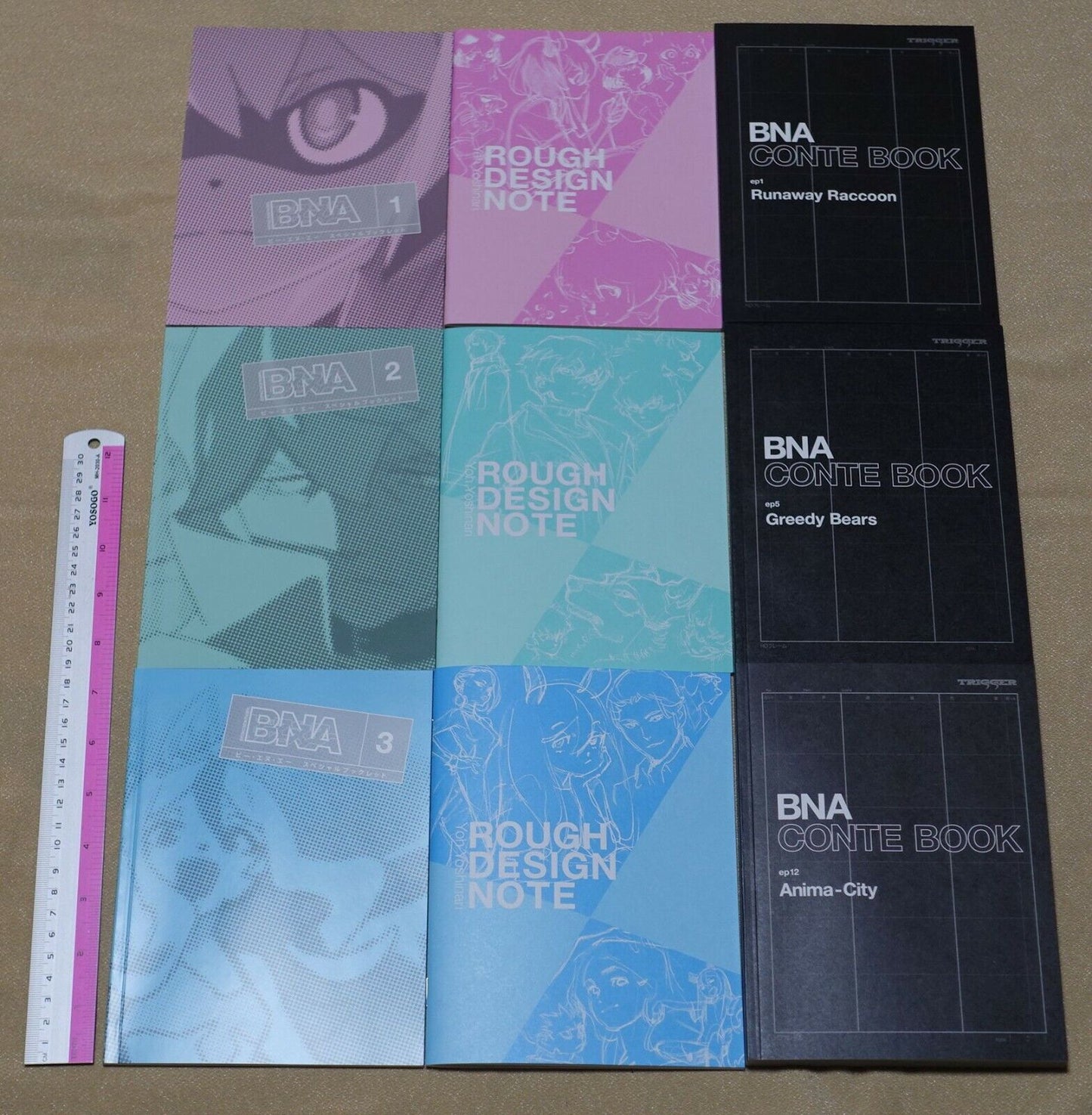 BNA Animation Art Work Book 9 Complete Set Design Key Frame Story Board 