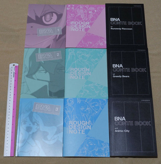 BNA Animation Art Work Book 9 Complete Set Design Key Frame Story Board 