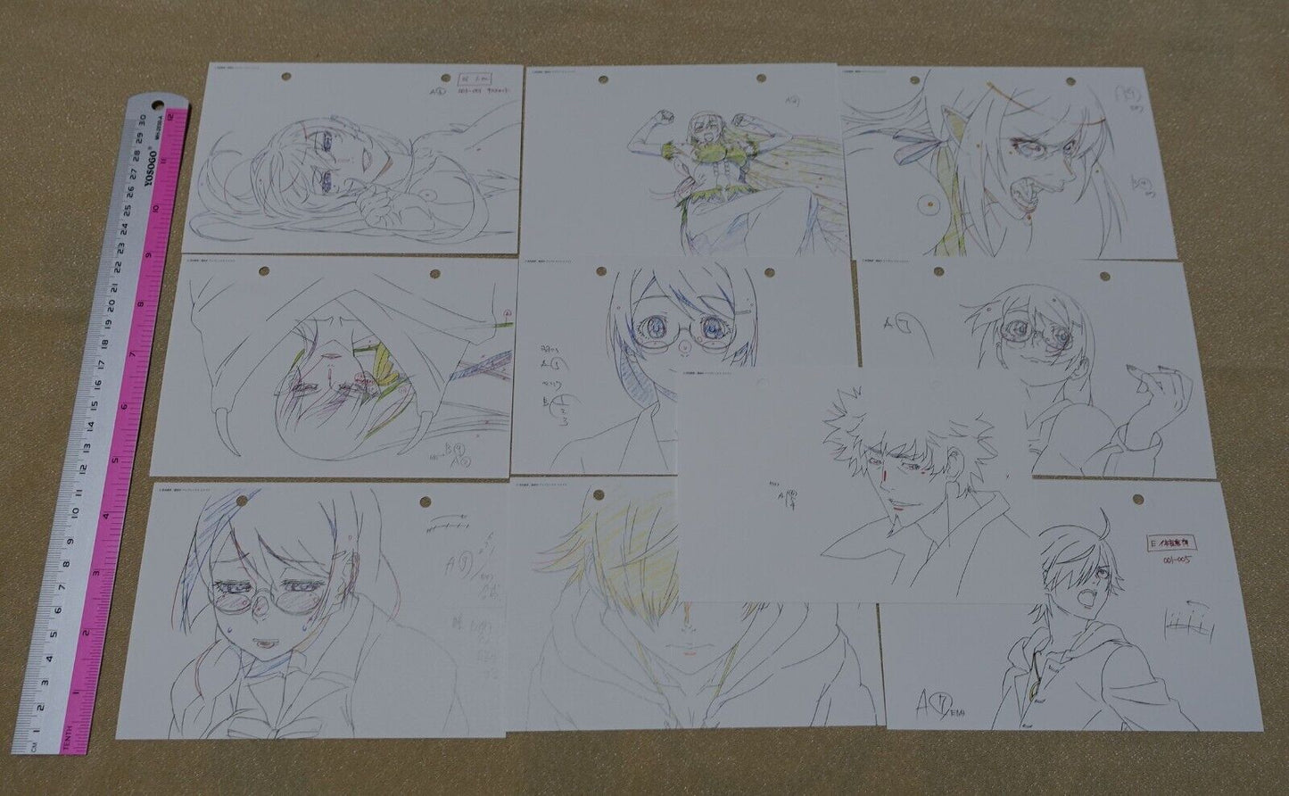 SHAFT Kizumonogatari Mini Printed Key Frame Art Sheet 10 Set A Bakemonogatari 