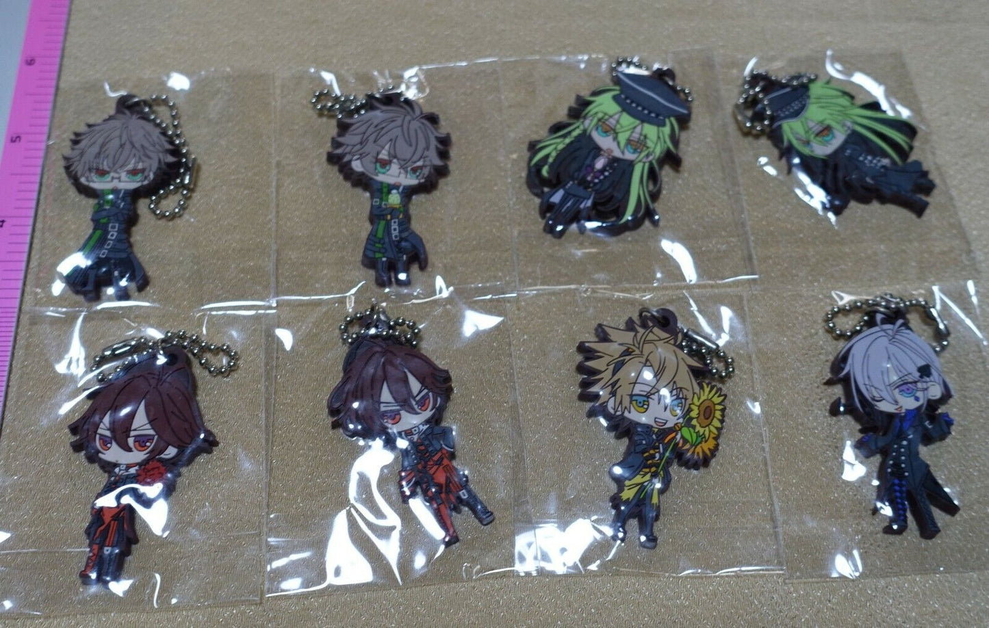 AMNESIA Character Rubber Key Chain 8 Set 