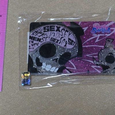 Panty and Stocking Acrylic Pass Case ID Badge Holder Panty Electrocuted Skull 