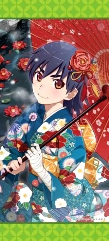 Bakemonogatari Mini Tapestry 18 x 38 cm Suruga Kanbaru 