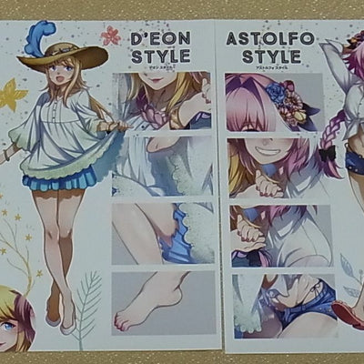 Hiroki Orihara Fate FGO Beautiful Boys Color Fan Art Card Set ASTOLFO & D'EON 