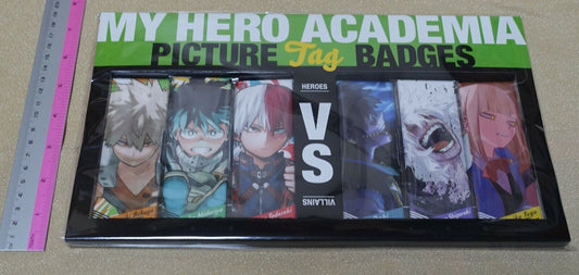 My Hero Academia Exhibition Event Goods Picture Tag Badges HEROES VS VILLAINS 
