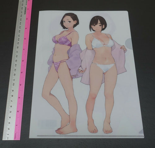 Ganbare Doki-chan Kouhai-Chan & Senpai-San Lingerie PVC Art Sheet 