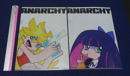 Gainax Panty & Stocking PVC Art Seet Clear File 2 Piece Set A 