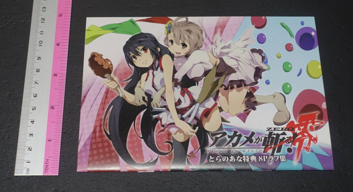 Akame ga Kill! Zero Rough Illustration Art Mini Booklet D 8page 